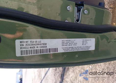 2021 Dodge Charger Gt Rwd from USA, damaged, VIN 2C3CDXHG5MH673240